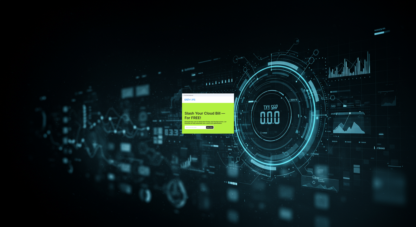 An abstract representation of automated cost optimization and resource management.