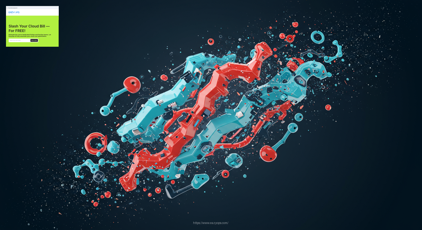 An abstract representation of automated processes efficiently organizing and managing data, symbolizing EazyOps' solution.