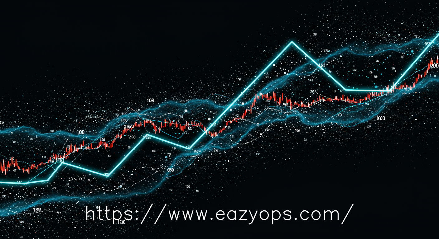 A dynamic and optimized data pipeline or a graph showing a clear, positive trend of cost reduction and efficiency gains, symbolizing intelligent automation and smart spending.