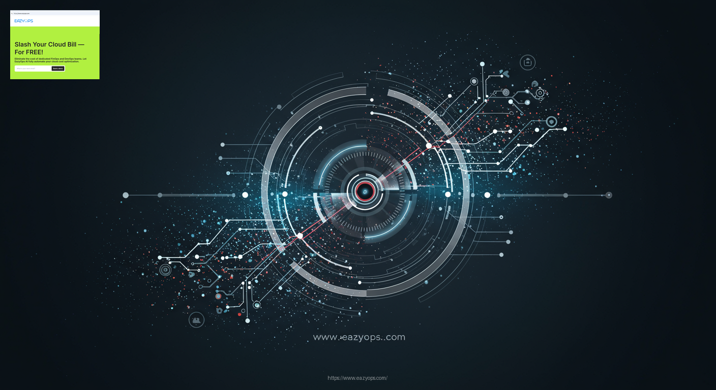 An abstract image symbolizing automated cloud optimization, potentially showing streamlined processes or a well-oiled machine.