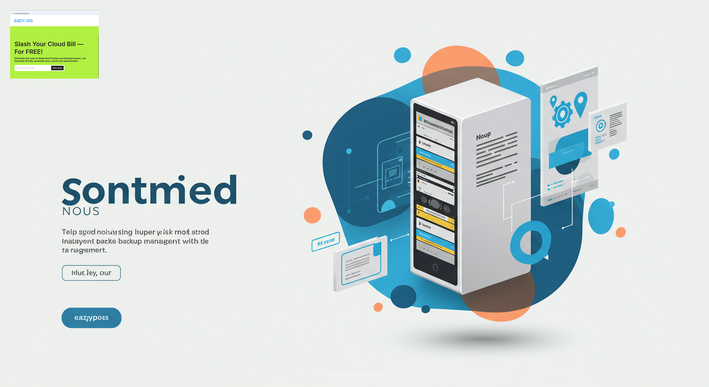 Abstract image depicting streamlined and automated backup management.