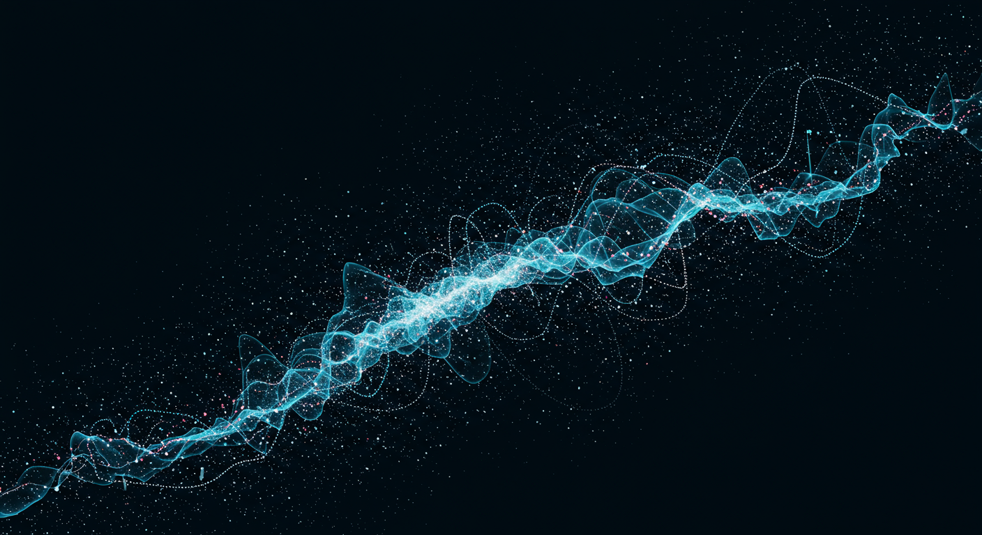 A dynamic visualization of data flow or a smart, automated system intelligently organizing and pruning digital assets, representing EazyOps' policy-driven backup management and cleanup.