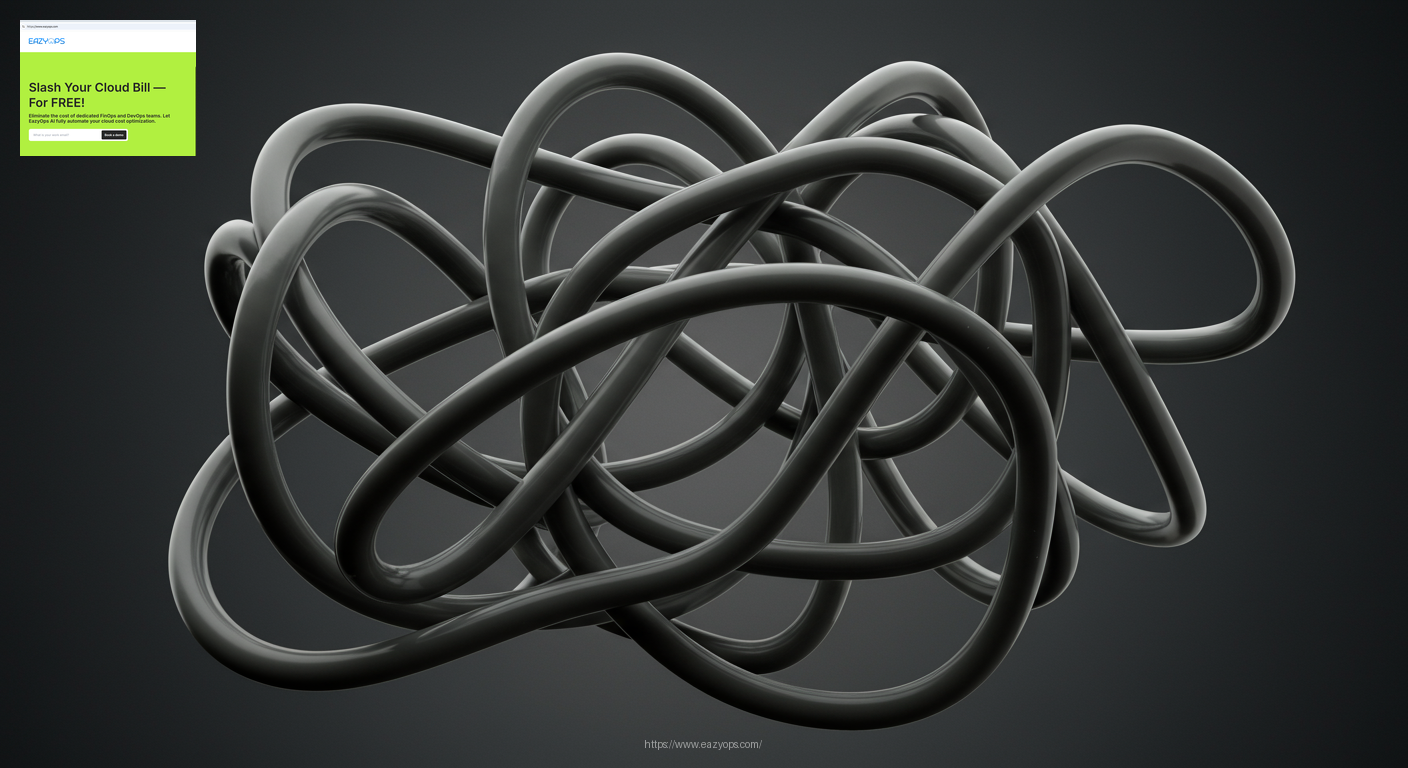 Abstract representation of a tangled network with hidden costs.
