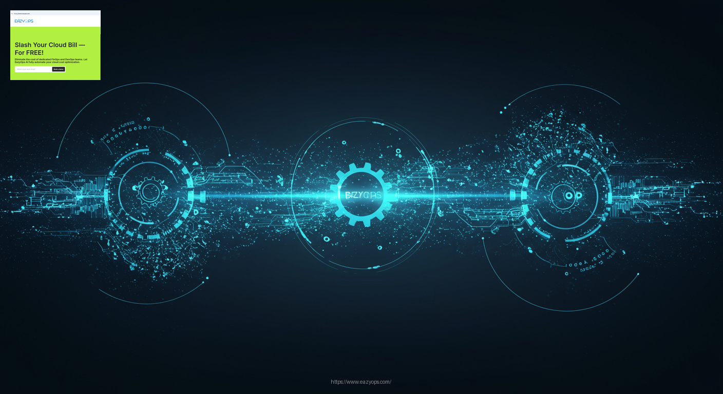 Conceptual image depicting the AI-powered automation of EazyOps.