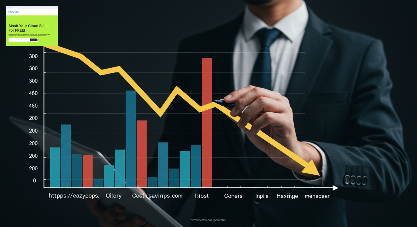 A visual representation of cost savings, such as a downward-sloping graph or a minimized financial chart.