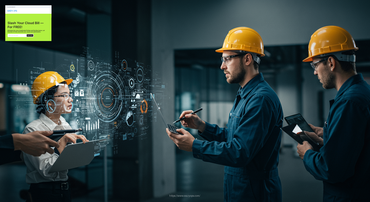 A conceptual image of engineers troubleshooting a problem.