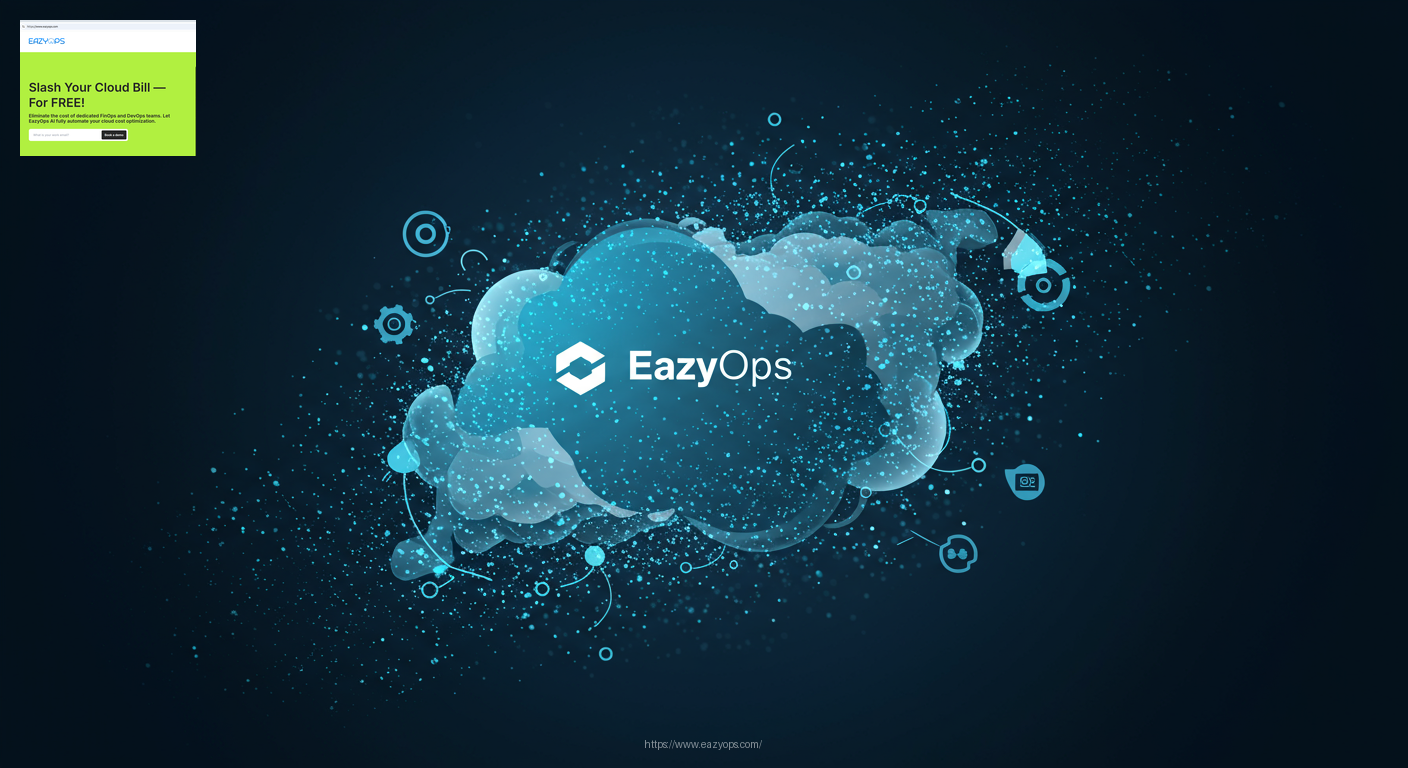 An abstract image of EazyOps automating cloud management.